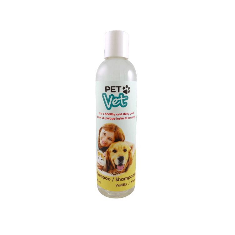 加拿大PetVet宠物专用洗发水 250ml 香草味道 天然椰油基 低刺激性 保持毛发光泽