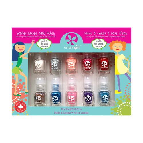 Suncoat Girl, Flare & Fancy, Kid's Nail Polish Set, 10*2ml