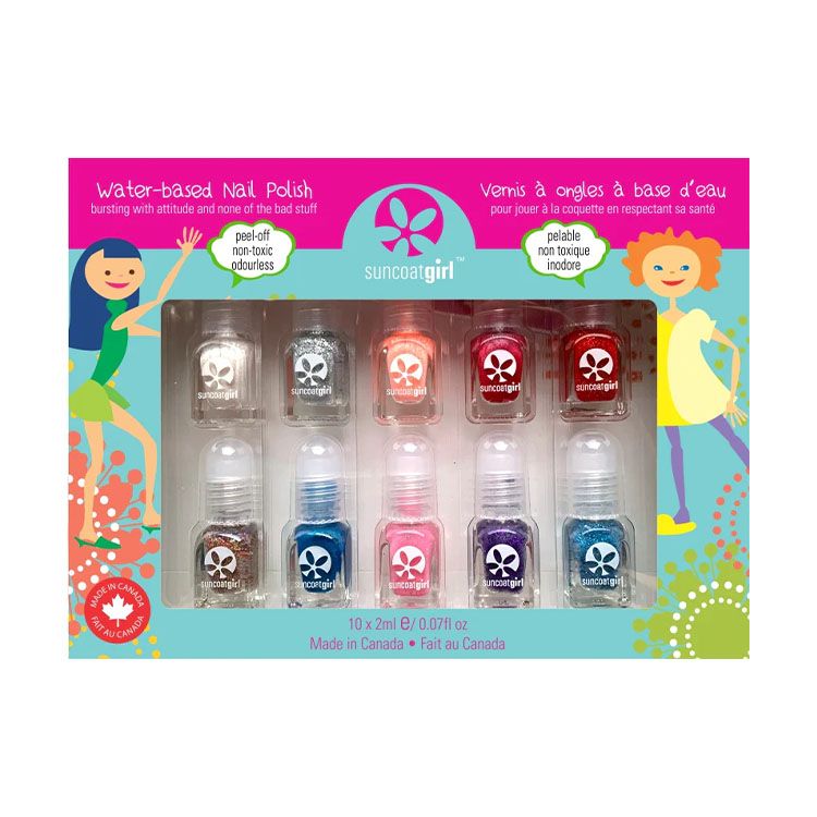 Suncoat Girl, Flare & Fancy, Kid's Nail Polish Set, 10*2ml