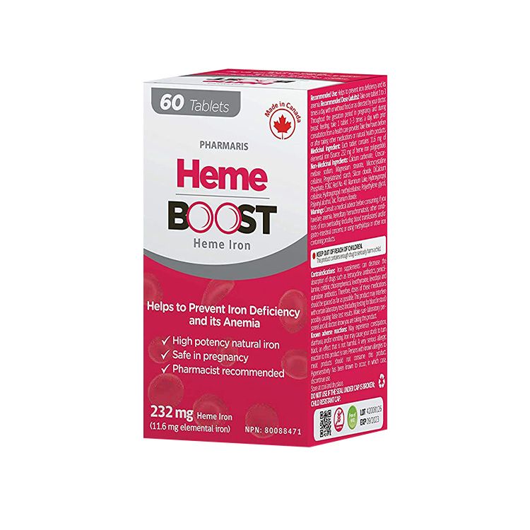 HemeBoost, Heme Iron, 60 Tablets