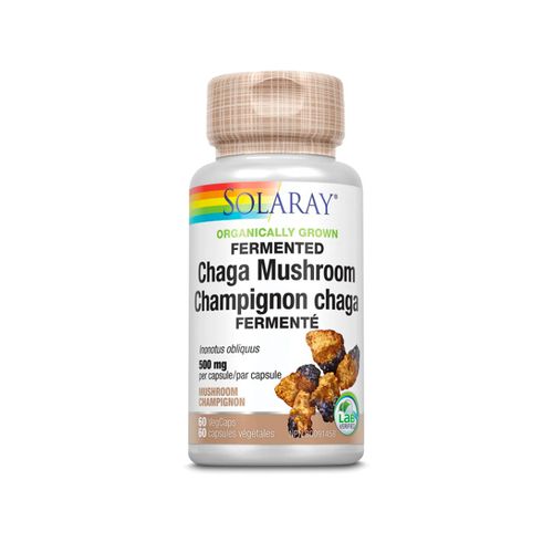 Solaray, Organically Grown Fermented Chaga Mushroom, 500mg, 60s