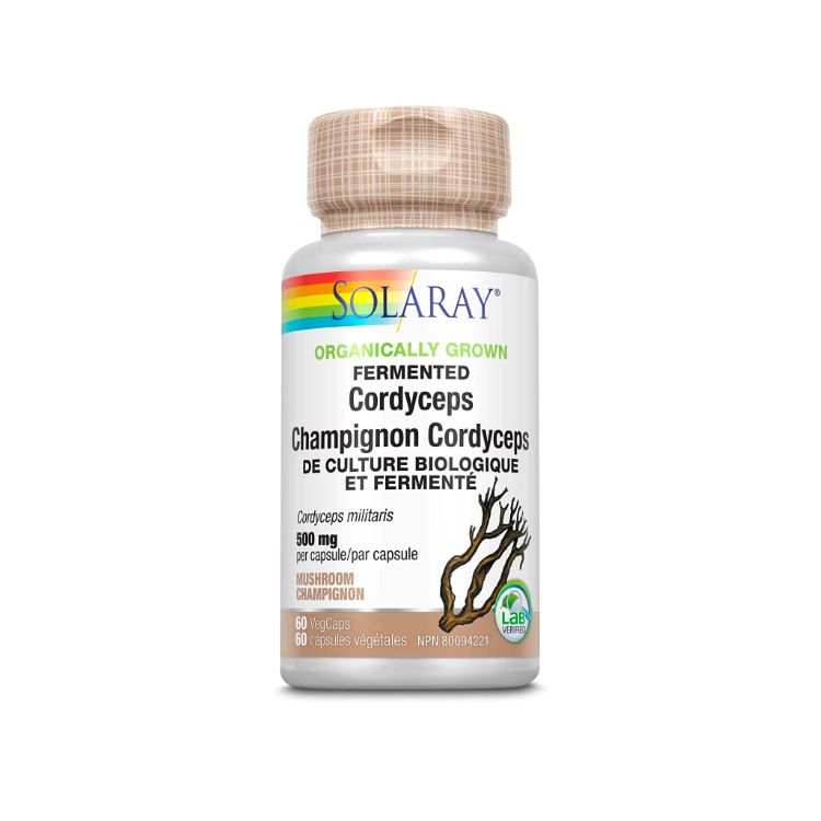 Solaray, Organically Grown Fermented Cordyceps Mushroom, 500mg, 60s