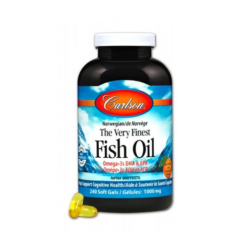 美国Carlson Labs优选鱼油胶囊 240粒桔子味 选用挪威顶级鱼油 1粒含300毫克EPA/DHA