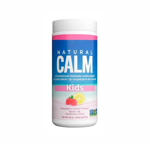 Natural Calm, Kids Magnesium Citrate Powder Raspberry Lemon, 113 g