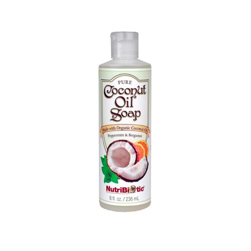 NutriBiotic, Coconut Oil Soap, Peppermint & Bergamot, 240ml