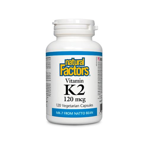 Natural Factors, Vitamin K2, 120 mcg, 120 Capsules