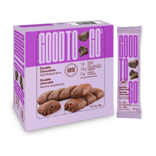 GOOD TO GO, Snack Bar, Double Chocolate, 40g x 9