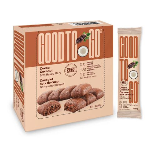GOOD TO GO, Snack Bar, Cocoa Coconut, 40g x 9