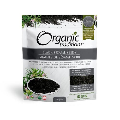 Organic Traditions, Black Sesame Seeds, 227g