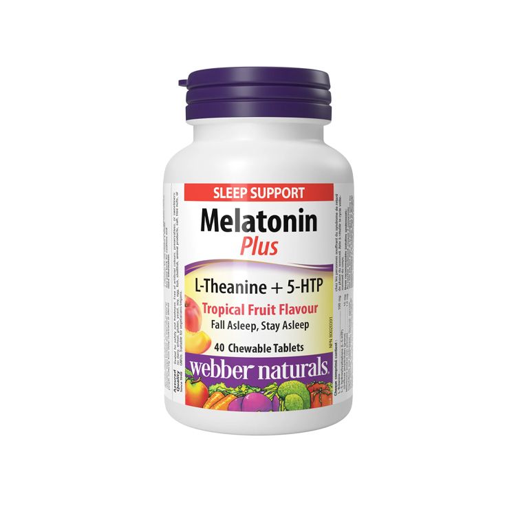 Webber Naturals, Melatonin Plus L-Theanine + 5-HTP (formerly Super Sleep Soft Melt), 40 Tablets