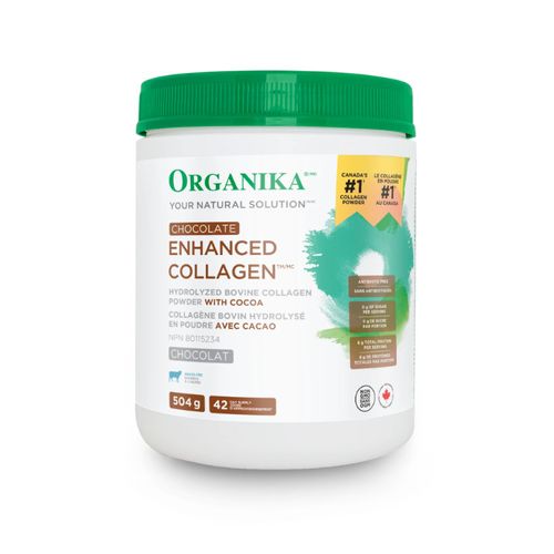 Organika, Enhanced Collagen, Hydrolyzed Bovine Collagen Powder with real Cocoa, 504g