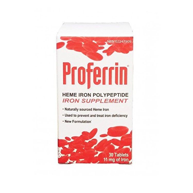 加拿大Proferrin血红素铁补铁片 30片装 吸收率是硫酸亚铁10倍 医生推荐 改善贫血缺铁