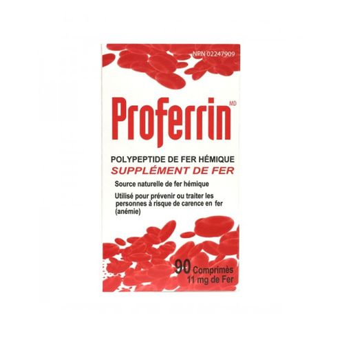 加拿大Proferrin血红素铁补铁片 90片装 吸收率是硫酸亚铁10倍 医生推荐 改善贫血缺铁