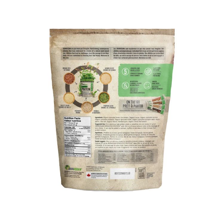 Iron Vegan, Sprouted Protein, French Vanilla, 500g
