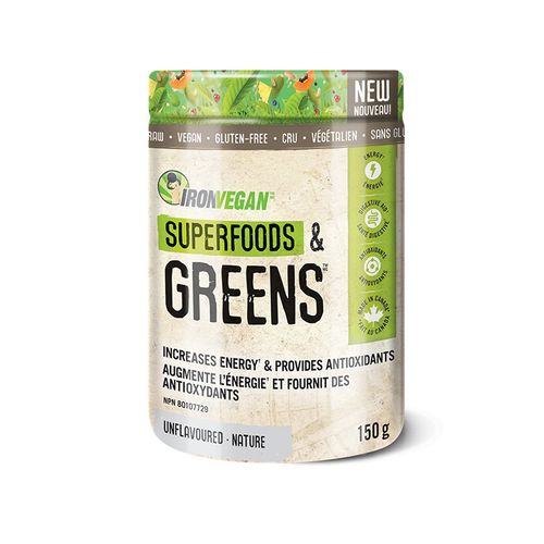 Iron Vegan, Superfoods & Greens, Unflavoured, 150g