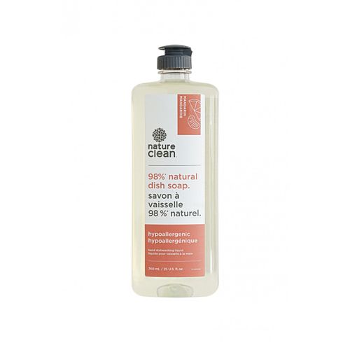加拿大Nature Clean天然液体洗碗液 740毫升/柑橘葡萄柚香型 98%纯天然成分 敏感皮肤可用