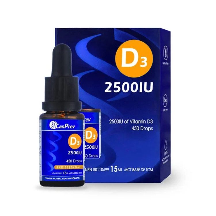 CanPrev, D3 Drops, 2500 IU, 15ml