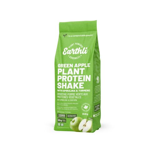 Earthli, Plant Protein Shake, Green Apple, 940g