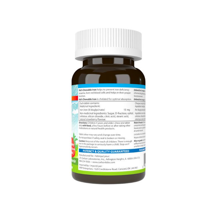 Carlson Laboratories, Kids Chewable Iron, 60 Chewable Tablets ...