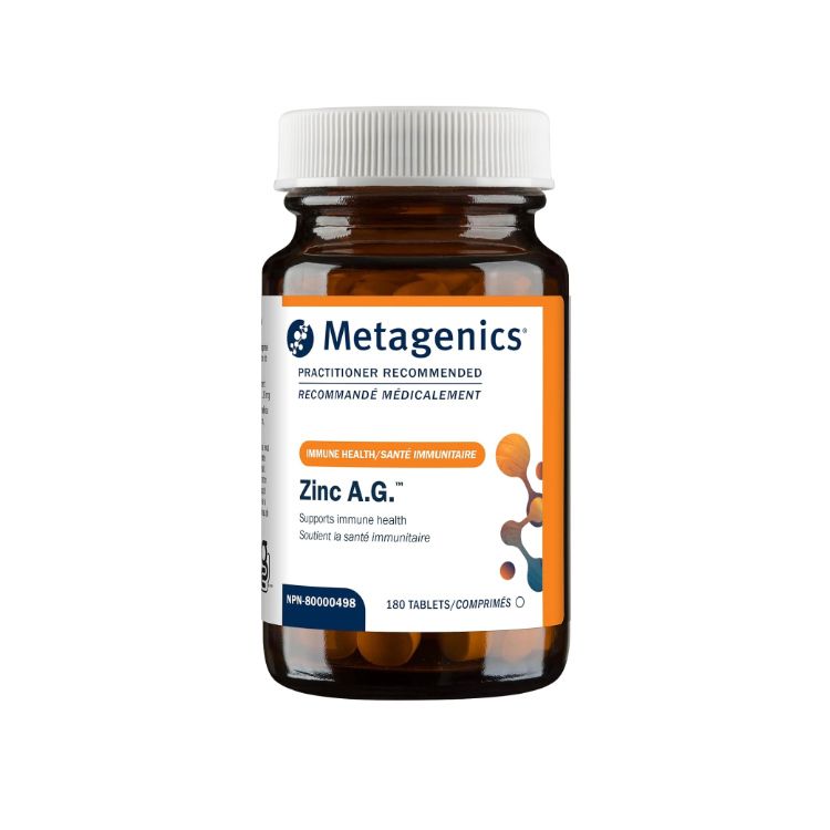 美国Metagenics螯合锌片 180片 精氨酸/甘氨酸两种螯合形式 吸收性耐受性更佳