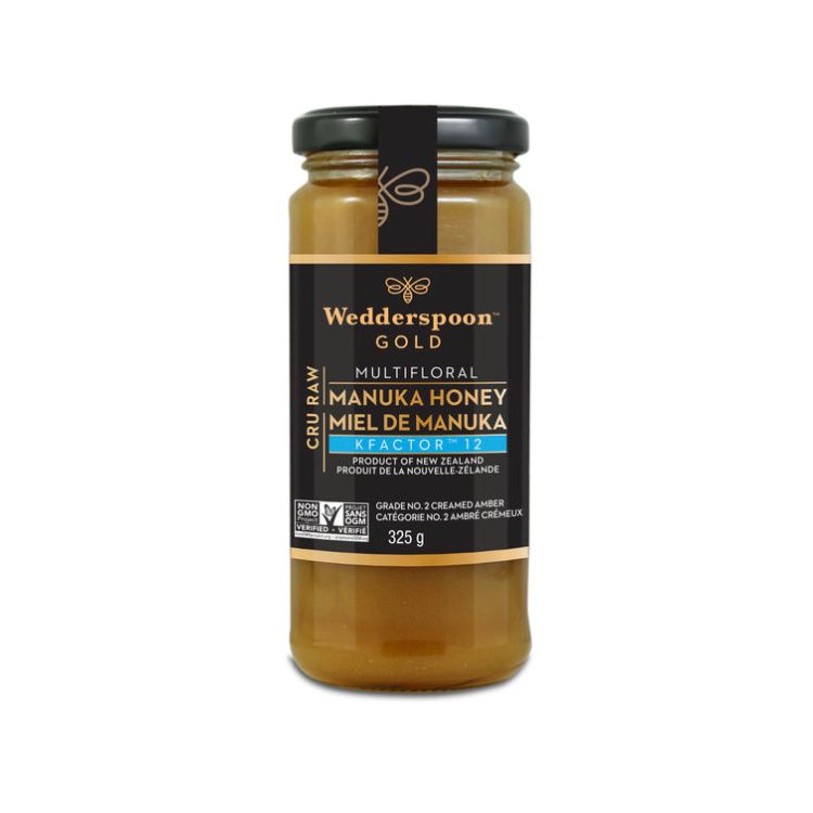 Wedderspoon, GOLD Raw Multifloral Manuka Honey KFactor 12, 325g