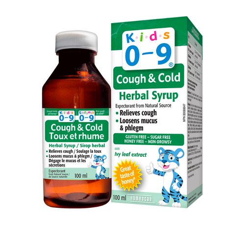 Homeocan, Kids 0-9, Cough& Cold Herbal Syrup, 100 ml