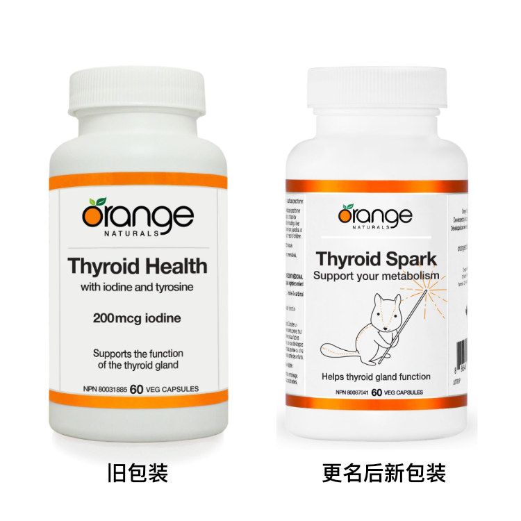 Orange Naturals, Thyroid Spark, 60Vcaps