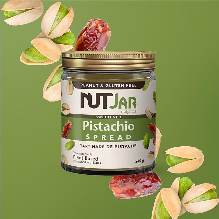 加拿大NutJar天然坚果酱 240g 开心果酱 超级食物 优质脂肪强饱腹感 抗氧化 健身减脂必备