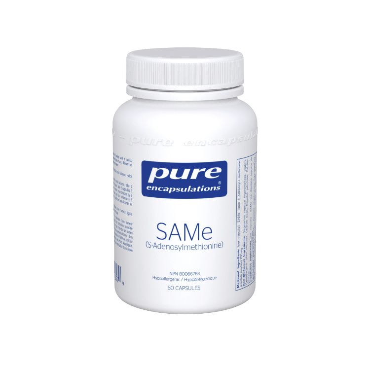 美国Pure Encapsulations S-腺苷甲硫氨酸胶囊 60粒 平衡情绪 缓解骨关节炎疼痛