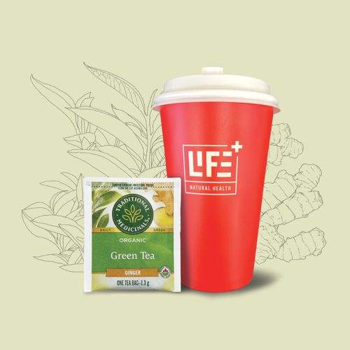 Lifeplus Herbal Tea, Green Tea Ginger, 16oz