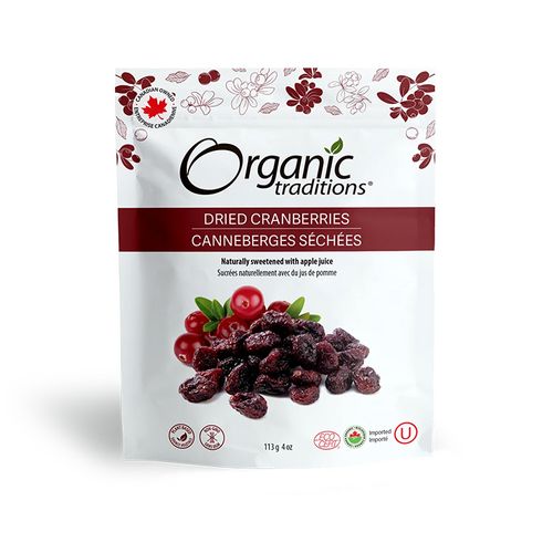 Organic Traditions, Organic Dried Cranberries, 113g