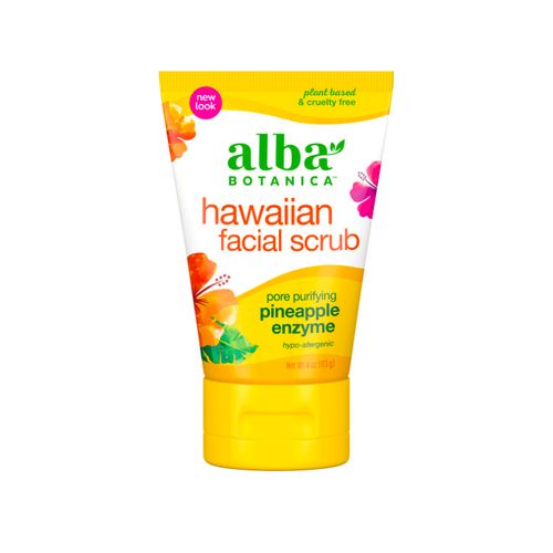 美国Alba Botanica夏威夷面部磨砂膏 113g 含菠萝酵素 清除杂质 改善暗沉