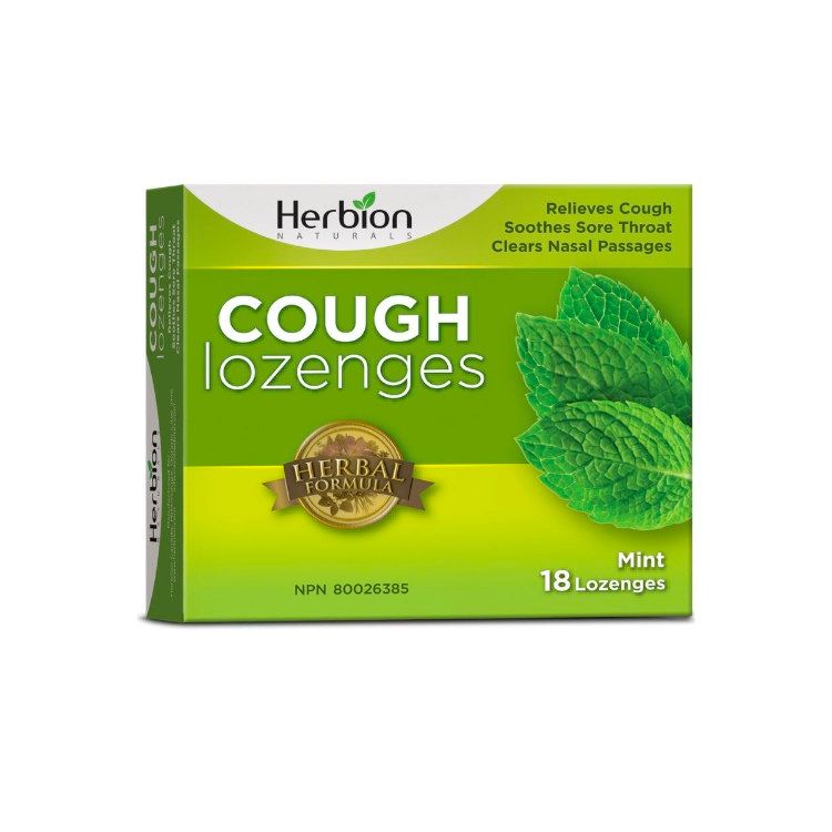 Herbion全天然止咳含片 薄荷味 18片 缓解各类咳嗽 喉咙痛及鼻塞