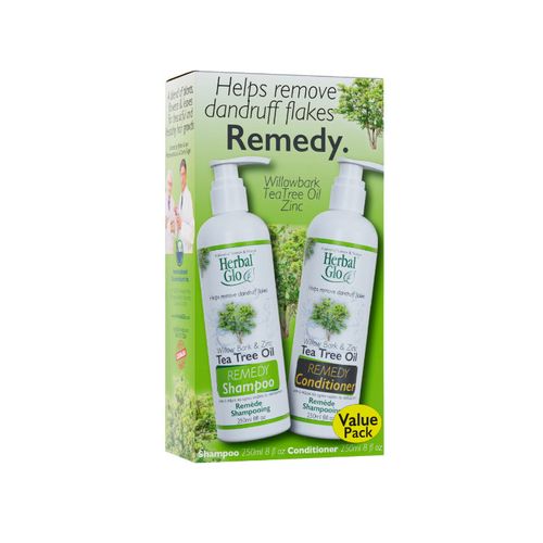 Herbal Glo, Tea Tree REMEDY Shampoo & Conditioner, Value Pack, 250ml*2