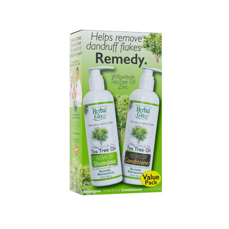 Herbal Glo, Tea Tree REMEDY Shampoo & Conditioner, Value Pack, 250ml*2