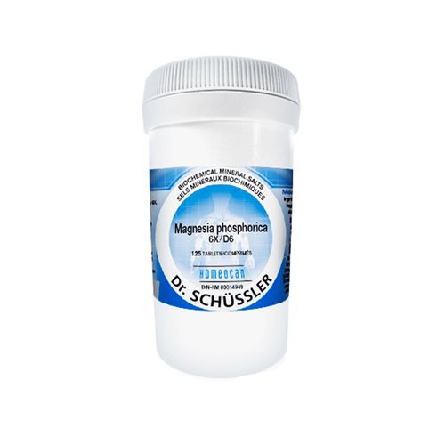 Homeocan, Dr. Schüssler Biochemical Mineral Salts, Magnesia Phosphorica, 6X, 125 Tablets