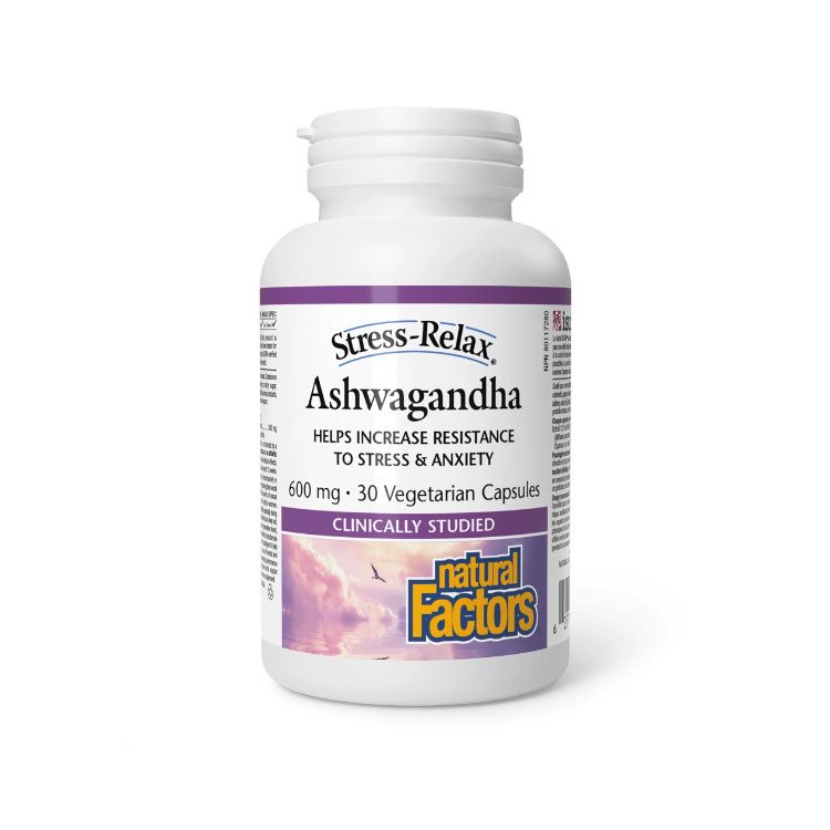 Natural Factors, Ashwagandha 600 mg, 30 Vegetarian Capsules