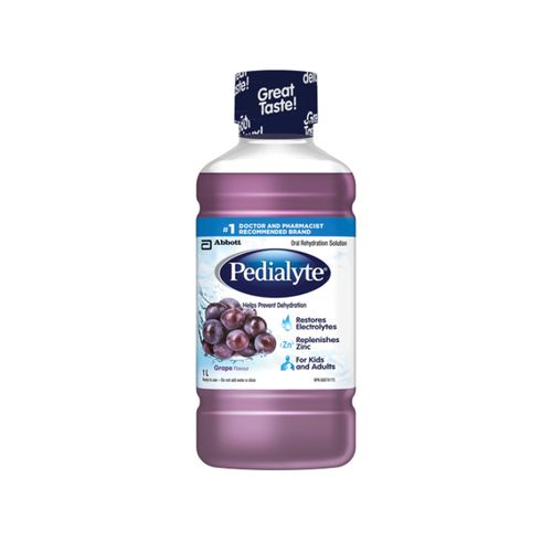 Pedialyte, Electrolyte Oral Rehydration Solution, Grape, 1L