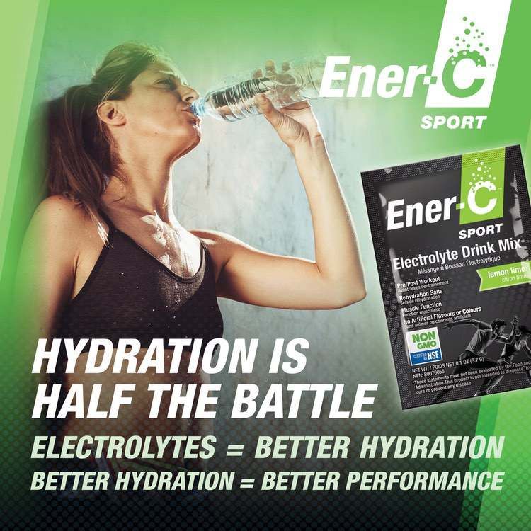 加拿大Ener-C电解质饮料冲剂 12袋 柠檬味 少糖非转基因配方 运动前后补水