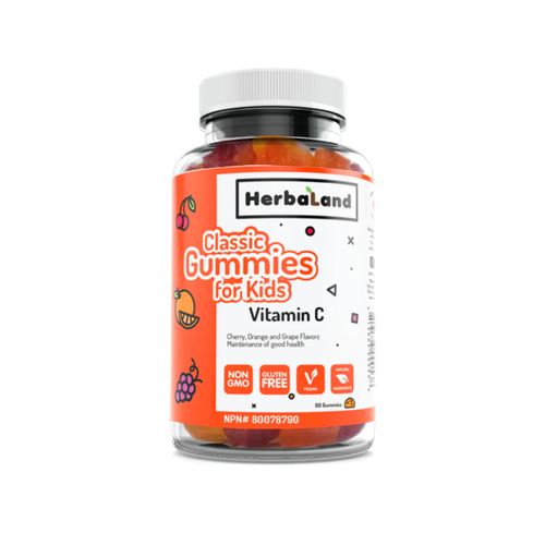 HerbaLand, Classic Gummies for Kids, Vitamin C, 60 Gummies