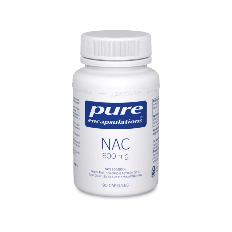 美国Pure Encapsulations N-乙酰半胱氨酸胶囊 600毫克/90粒 促生谷胱甘肽 促进肺部及呼吸道健康