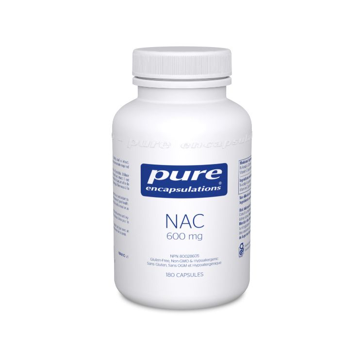 美国Pure Encapsulations N-乙酰半胱氨酸胶囊 600毫克/180粒 促生谷胱甘肽 促进肺部及呼吸道健康