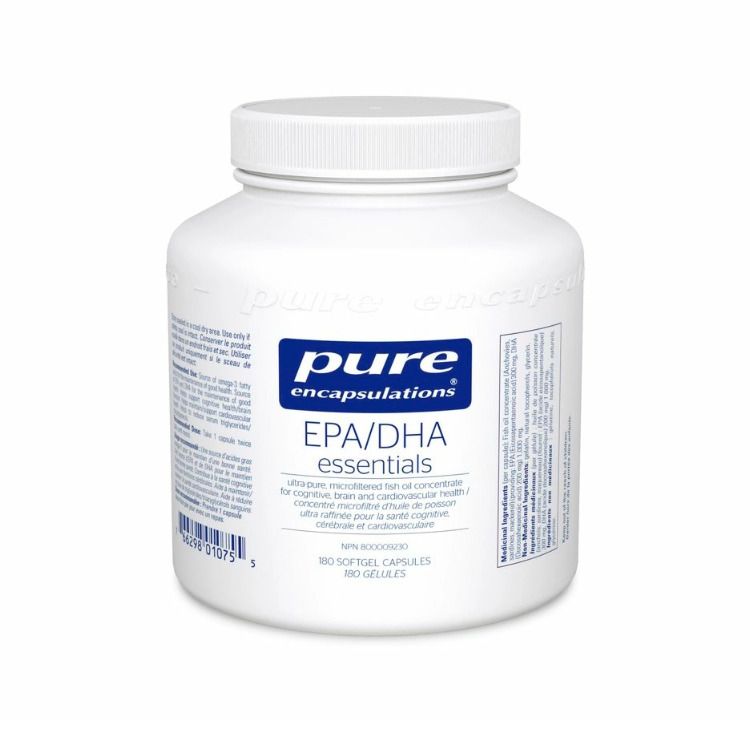 美国Pure Encapsulation鱼油EPA/DHA胶囊 180粒软胶囊 维护心血管健康 降低血脂