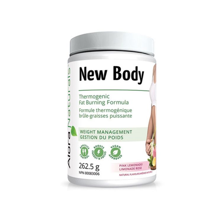 加拿大Alora Naturals New Body辅助减重粉 263克 粉红柠檬水味 加速脂肪燃烧 提升精力注意力