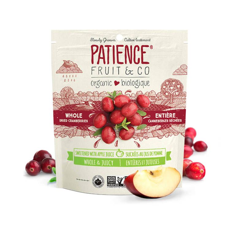 加拿大Patience有机蔓越莓干 113克 采用苹果汁替代糖