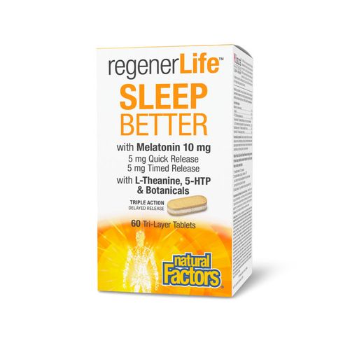 Natural Factors, regenerLife, Sleep Better, 60 Tri-Layer Tablets