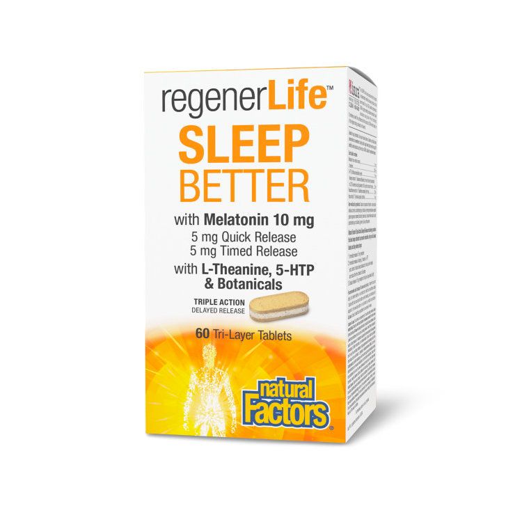 Natural Factors, regenerLife, Sleep Better, 60 Tri-Layer Tablets