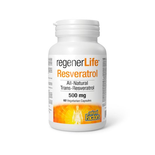 Natural Factors, regenerLife, Resveratrol, 60 VCaps