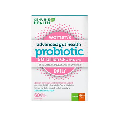 Genuine Health, Advanced Gut Health Probiotic, Women's Daily, 60s