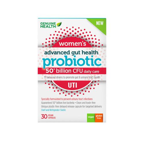 Genuine Health, Advanced Gut Health Probiotic, Womens UTI, 30s